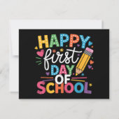 Terug naar school Gelukkige eerste schooldag Leraa (Achterkant)