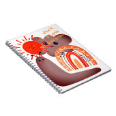 Terug naar school | Gelukkige Smiley Cloud Sun Sla Notitieboek (Rechterzijde)