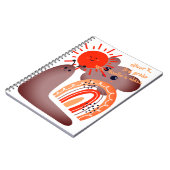 Terug naar school | Gelukkige Smiley Cloud Sun Sla Notitieboek (Linkerzijde)