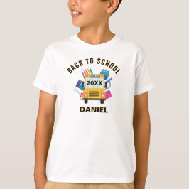 Terug naar School Gepersonaliseerde aangepaste kin T-shirt