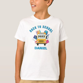 Terug naar School Gepersonaliseerde aangepaste kin T-shirt