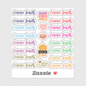 Terug naar school gepersonaliseerde regenboognaam sticker (Vel)