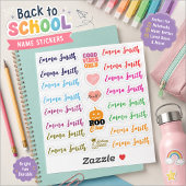 Terug naar school gepersonaliseerde regenboognaam sticker