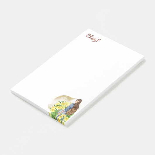 Terug naar School Girl Post-it® Notes (Schuin)