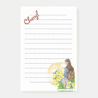 Terug naar School Girl Post-it Notes