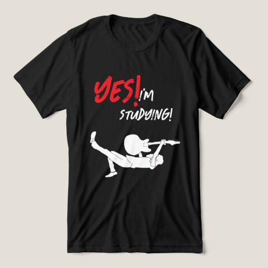 Terug naar school Gitaar Speler Studie Tri-Blend Shirt (Design voorkant)