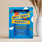 Terug naar school Giveaway Flyer School Locker Fly