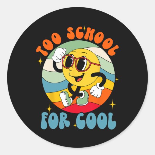 Terug naar school Glimlach Gezicht naar school voo Ronde Sticker (Voorkant)