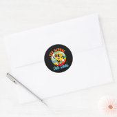 Terug naar school Glimlach Gezicht naar school voo Ronde Sticker (Envelop)