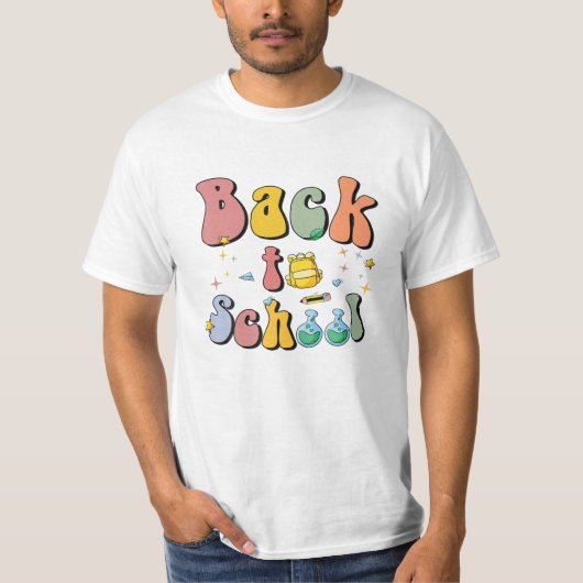 Terug naar school Glimlach Gezichtsles T-shirt (Voorkant)