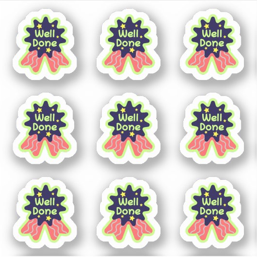 Terug naar School "Goed gedaan" Stickers (Voorkant)