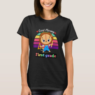 Terug naar school Goedemorgen eerste klas leraar R T-shirt