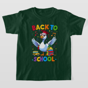 Terug naar School Goose – Kleurrijk Leuk T-Shirt D