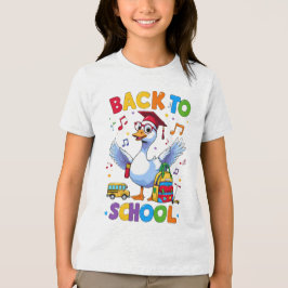 Terug naar School Goose – Kleurrijk Leuk T-Shirt D