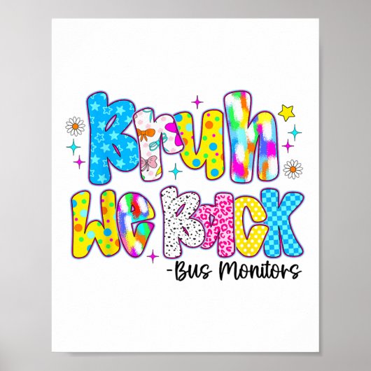 Terug naar school grap over busbegeleiders poster (Voorkant)