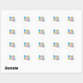 Terug naar school grap over busbegeleiders ronde sticker (Vel)