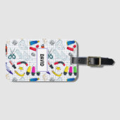 Terug naar school grappig feestje bagagelabel (Voorkant (horizontaal))