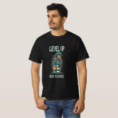 Terug naar school Grappig Level Up Design T-shirt (Voorkant volledig)