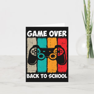 Terug naar school grappig spel over leraar leerlin kaart