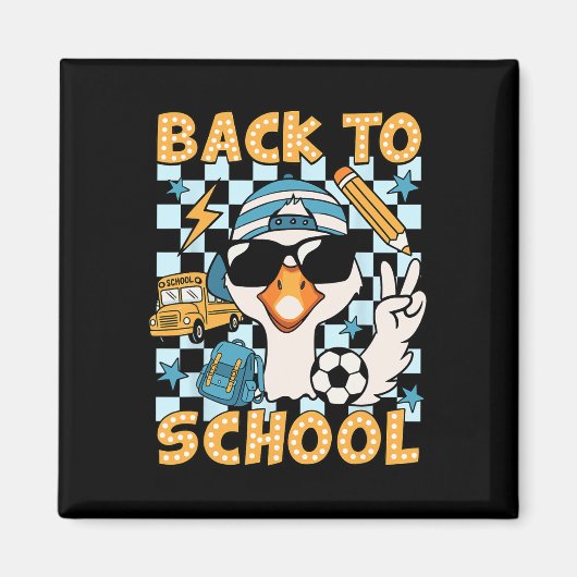 Terug naar school Grappige Domme Gans Eerste Schoo Magneet (Voorkant)