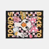 Terug naar school Grappige Gekke Gans Eerste Dag v Fleece Deken (Voorkant (Horizontaal))