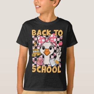 Terug naar school Grappige Gekke Gans Eerste Dag v T-shirt
