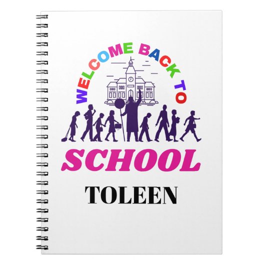 Terug naar school grappige leraar gepersonaliseerd notitieboek (Voorkant)