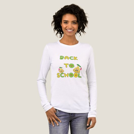 Terug naar school grappige peren Tri-Blend shirt (Voorkant)
