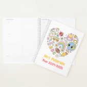Terug naar School Groovy Kleurrijk Hart Planner (Display)