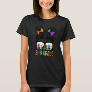 Terug naar school Hallo 2e klas tweede rommelige k T-shirt