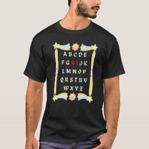 Terug naar school Hallo alfabet kleuterschool kind T-shirt