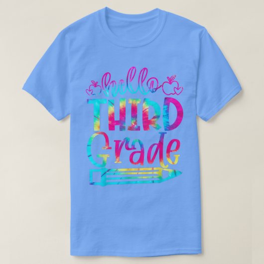 Terug naar school Hallo derde graad T-shirt (Design voorkant)