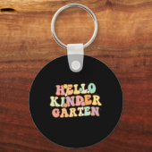 Terug naar school Hallo Kindergarten voor kinderen Sleutelhanger (Voorkant)