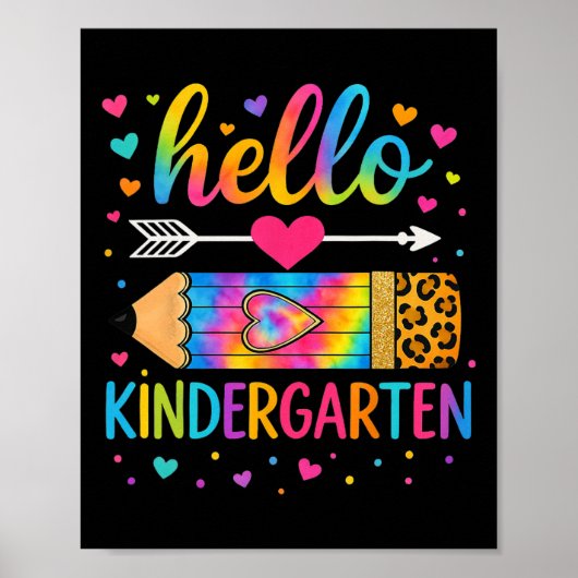 Terug naar school Hallo kleuterschool Luipaard Tie Poster (Voorkant)