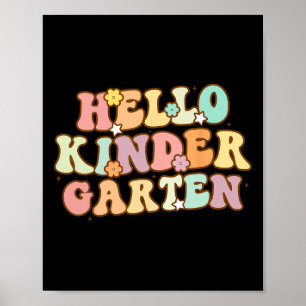 Terug naar school Hallo kleuterschool voor kindere Poster
