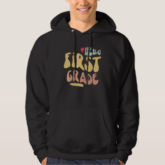 Terug naar school Hallo leerkracht eerste klas Ret Hoodie