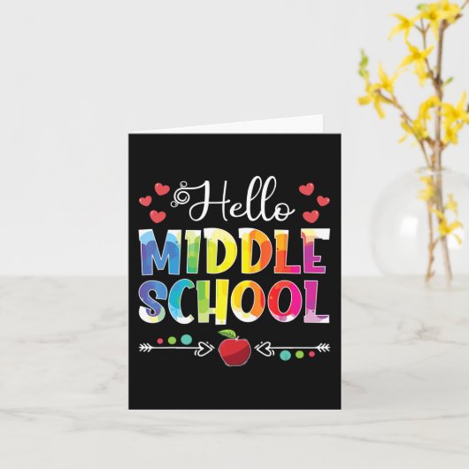 Terug naar school Hallo middelbare school Kaart (Gele Bloem)