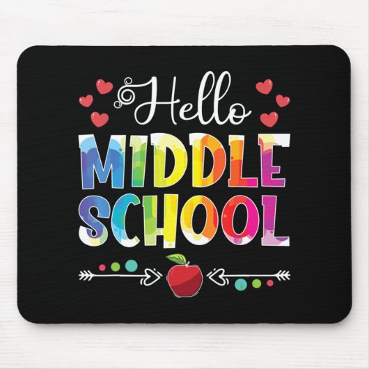 Terug naar school Hallo middelbare school Muismat (Voorkant)