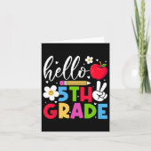 Terug naar school Hallo Team vijfde klas 5e klas B Kaart (Voorkant)