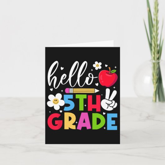 Terug naar school Hallo Team vijfde klas 5e klas B Kaart (Voorkant)