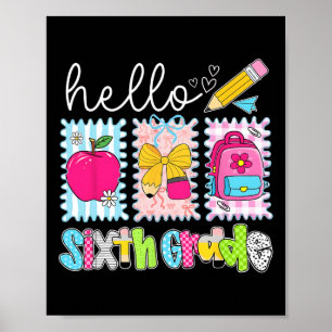 Terug naar school Hallo zesde klas leraar Coquette Poster