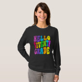 Terug naar school Hallo zevende klas eerste school T-shirt (Voorkant volledig)