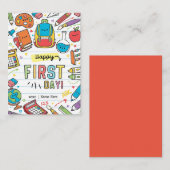 Terug naar school Happy First Day Informatiekaartje (Voorkant / Achterkant)