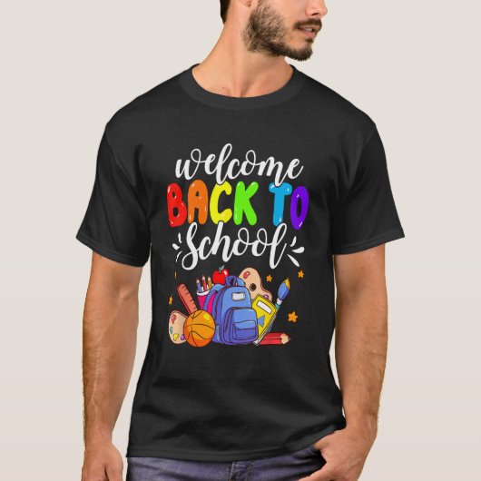 Terug naar school Happy First Day of School Teache T-shirt (Voorkant)