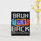 Terug naar school Happy First Day Video Game Kaart (Gele Bloem)