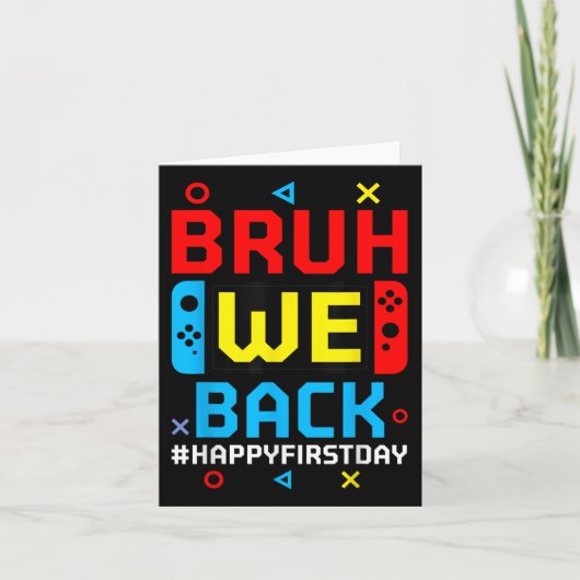 Terug naar school Happy First Day Video Game Kaart (Voorkant)