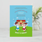 Terug naar School Happy Kinderen Kaart (Staand voorkant)