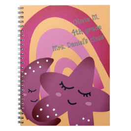 Terug naar School Happy Smile Star Moon Rainbow Na Notitieboek