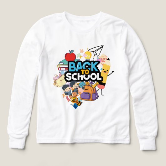 Terug naar school Hartvormige schoolbenodigdheden (Voorkant)