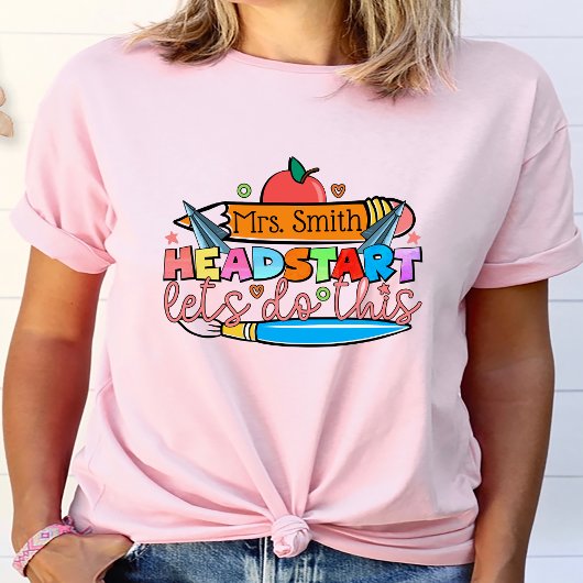 Terug naar School Headstart Gepersonaliseerde lera T-shirt